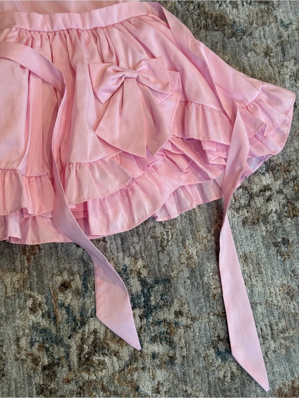 Sugar Pink Ruffle Bow Party Dress